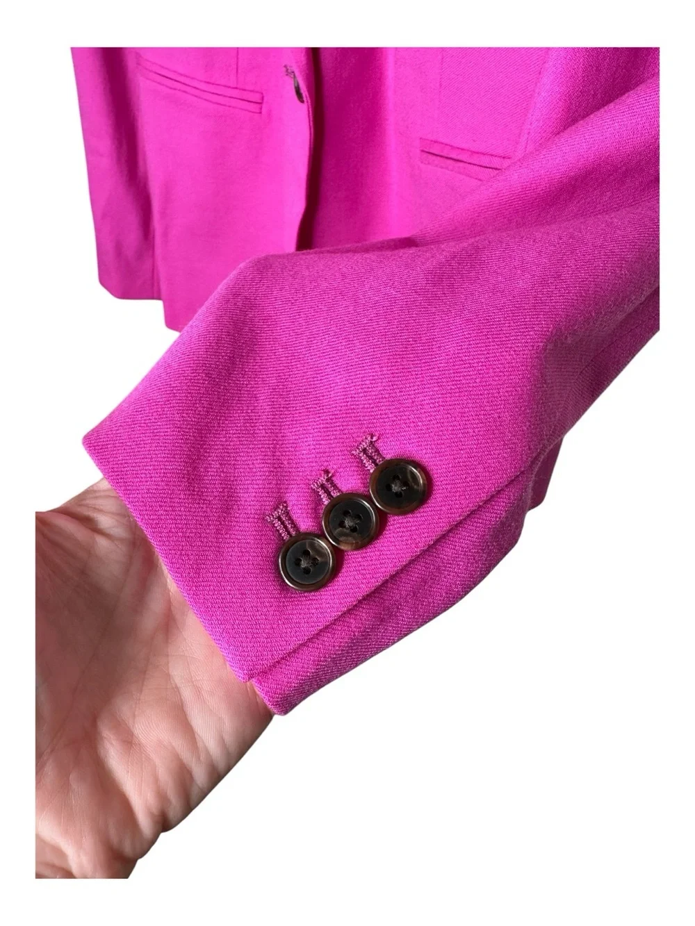 J. Crew Parke Blazer In Wool Flannel Size 6 Vintage Fuschia New - Picture 6 of 11